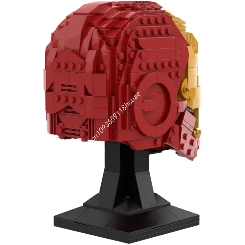 747pcs MOC High-Tech Armor Inventor Helmet Super Heroes Building Blocks Christmas Gift Family Interactive DIY Craft for Creative