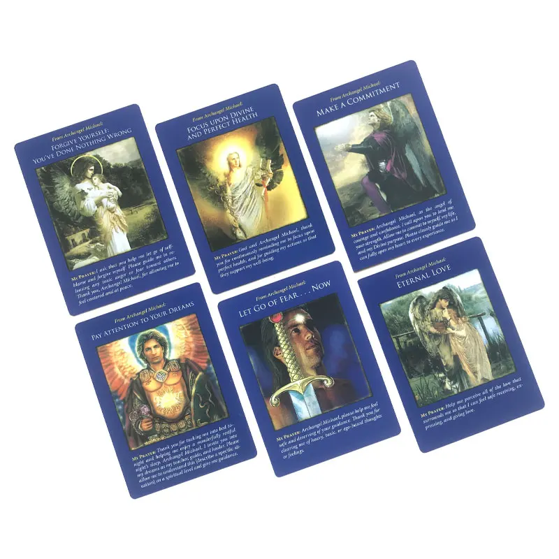 Hot sales Archangel Michael Oracle Tarot Card Fate Divination Prophecy Card Family Party Game Toy Tarot 44 Card Deck PDF Guide