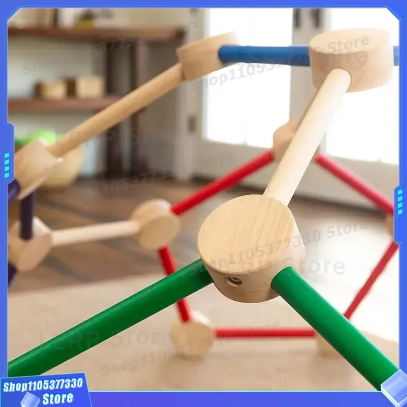 Wooden Climbing Dome Building Block Kit Fortress Interior Play Set High Quality Construction Toy for Kids Creative