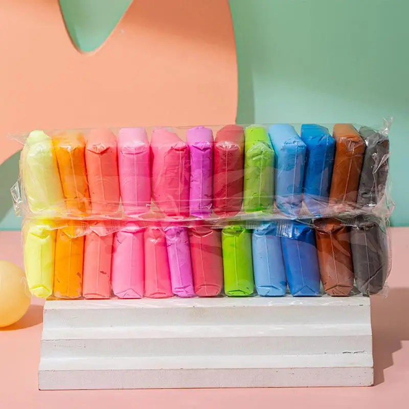 Super lekka glina dla dzieci kolorowa glina z narzędziami ręcznymi dla dzieci DIY zabawki plastelina glina kryształowa wczesna nauka