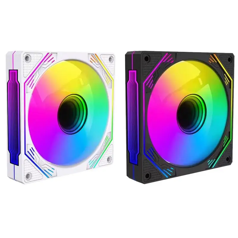 Computer Case Fan Computer Cabinet Cooler CPU Fan ARGB Case Cooler Fan 4pin PWM Silent Computer For Computer Case Liquid