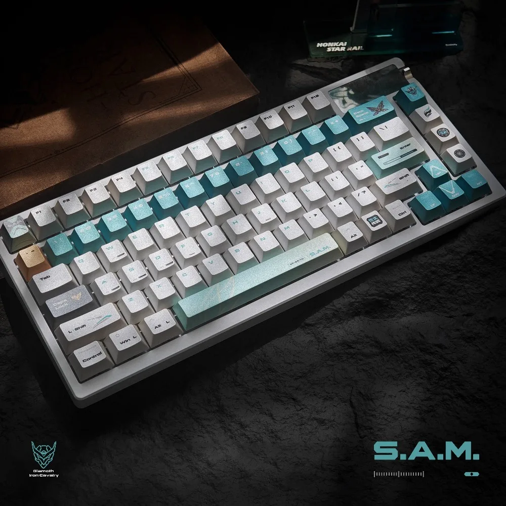 Key Cerberus Sam·Liu·Ying OEM Profile Keycaps Set PBT Sublimation Nuclear Power MX Stem for Mechanical Keyboard Pc Accessories