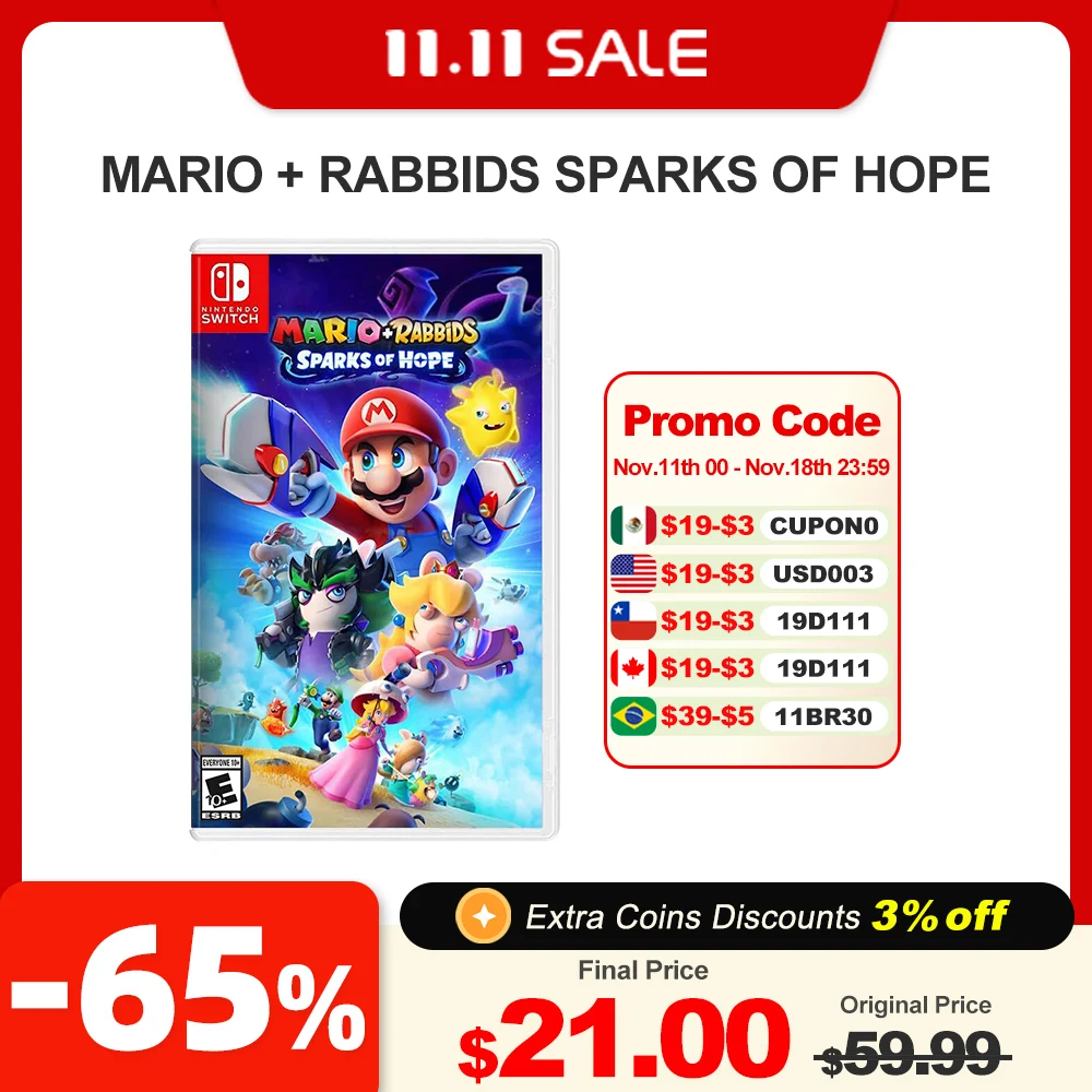 Mario + Rabbids Sparks of Hope Nintendo Switch Game Deals 100% Official Physical Game Card for Switch OLED Lite Game Console