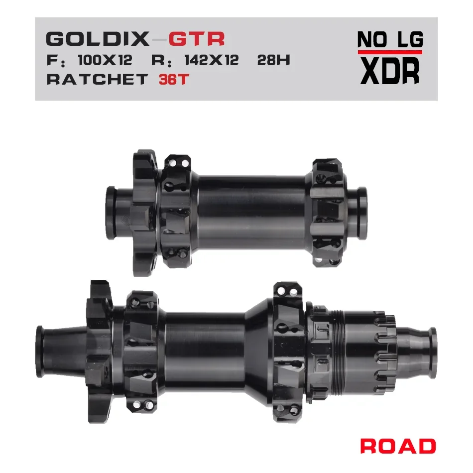 

GOLDIX GDR310 Road Bike Hub 28H Six Nails Disc Brake 36T 60T Ultra Light Ratchet 100x12 142x12mm