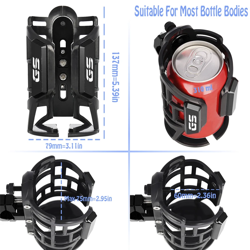 For BMW R1200GS R1250GS Adventure R 1200GS/1250GS R1250/R1200 GS LC ADV Motorbike Beverage Water Bottle Cage Drink Cup Holder