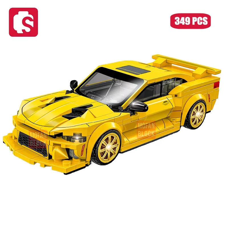 SEMBO BLOCK Berühmte Auto-Serie Supersportwagen Bausatz MOC Rennfahrzeug-Modell Bausteine Sportwagen-Spielzeug Geburtstagsgeschenke – Detail 8