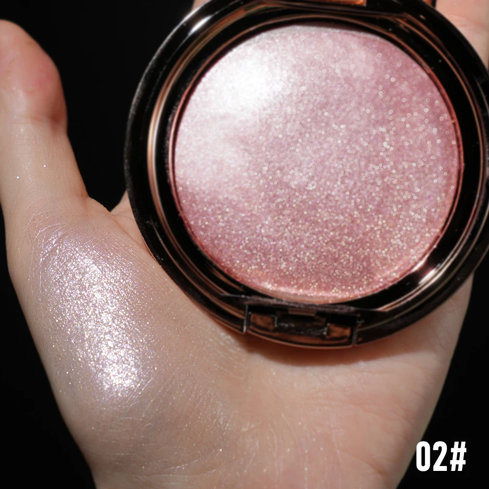 PHOFAY 5 Colors Highlighter Powder Palette With Pearly Shimmering, Shimmer Glitter Highlight Contouring Palette