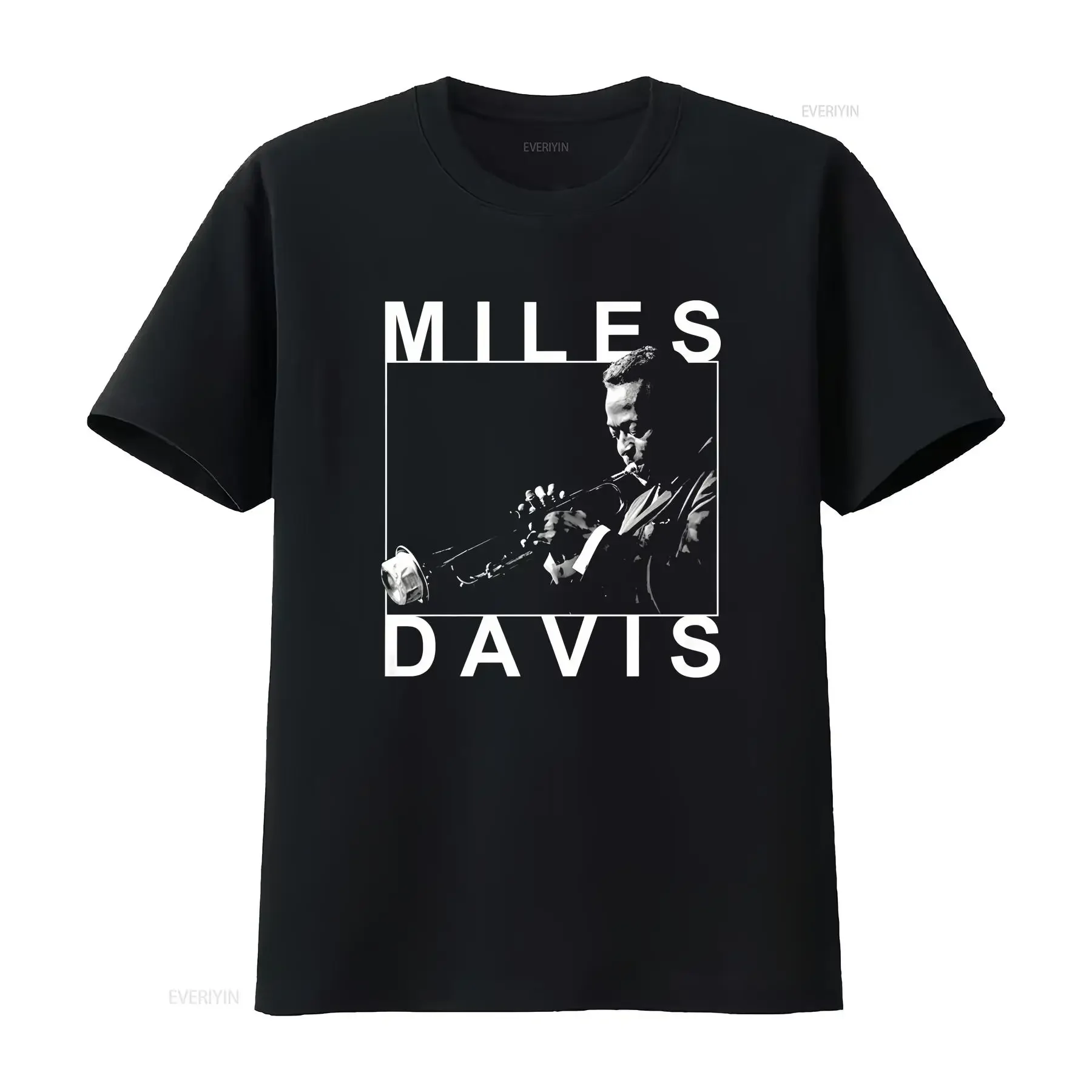 Miles Davis Heather T Shirt Trumpet Portrait Black vintage Washed graphic Comfortable streetwear Stylish homme Slightly