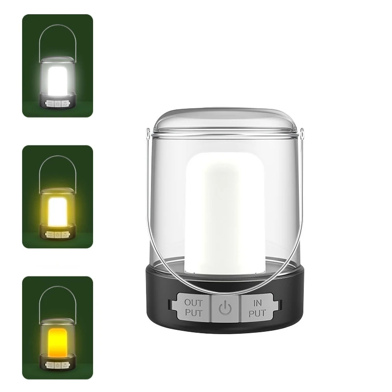 

Outdoor Atmosphere Flame Portable Light Waterproof Hanging LED Lantern Lamps USB Chargeable Outdoor Travel Camping Light