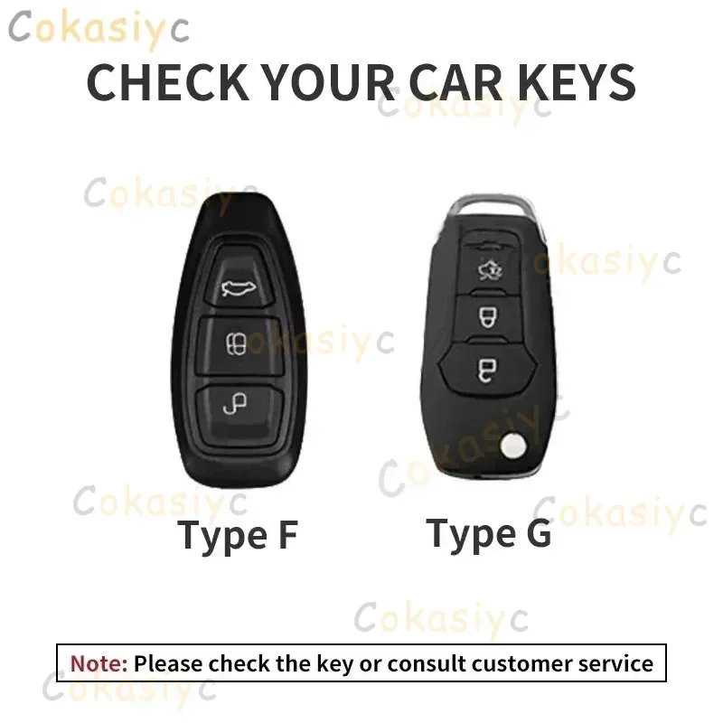 Car Key Case Cover For Ford Puma Grand C Max Focus Mondeo Kuga Fiesta Ecosport Transit Kuga Leather Car Key Shell Accessories