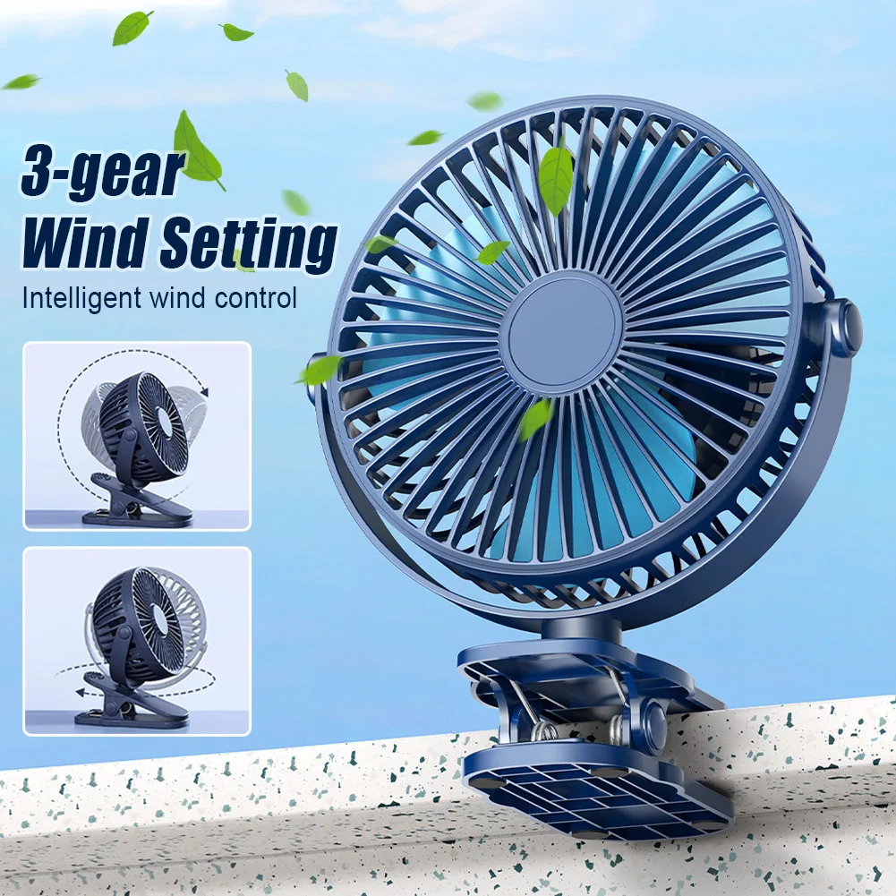 

USB Rechargeable Clip Fan Ultra Quiet 4800 Mah Electric Fan Air Cooler High Quality Outdoor Portable Student Cute Cooling Fans