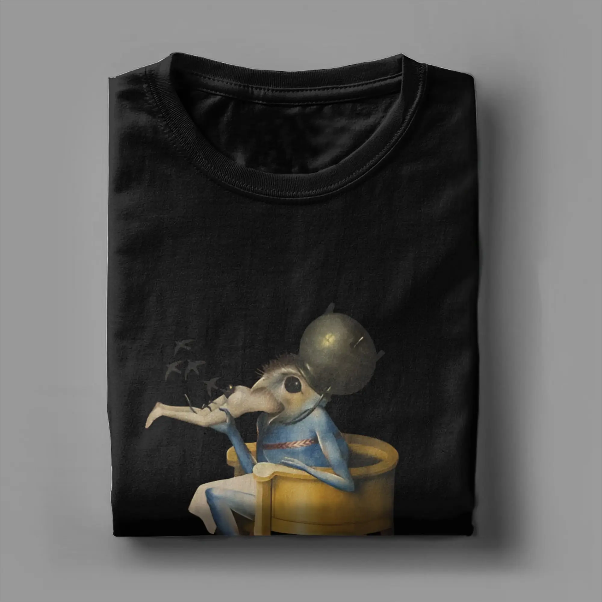 Hieronymus B-Boschs Devil On Night Chair    T Shirt Summer  Y2K Retro T-Shirts Cotton Trending Tee Shirt For Men Design Top Tees
