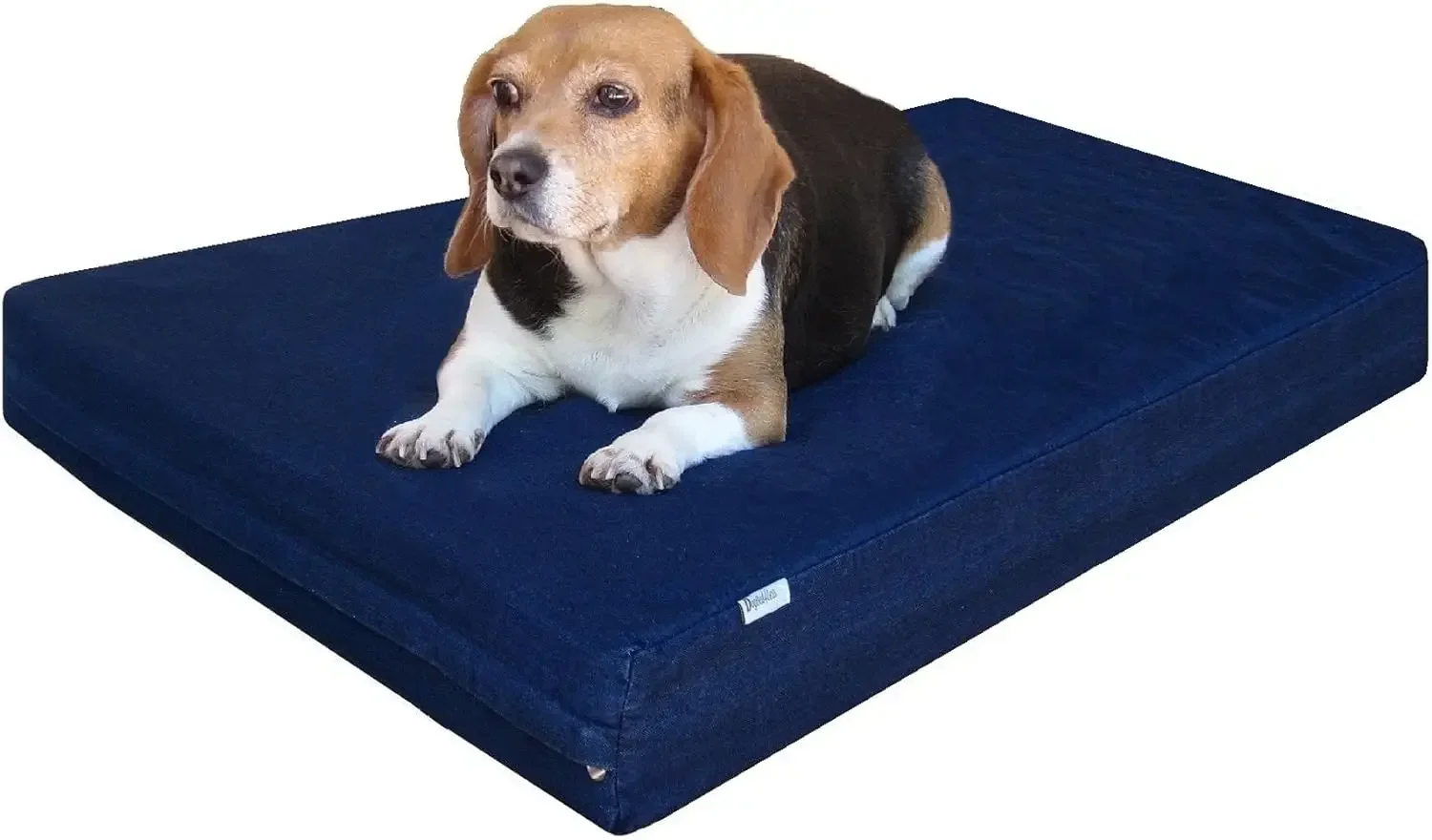 Premium Gel Memory Foam Dog Bed, Durable Denim Cover with Waterproof Liner and Extra Pet Bed Case,35