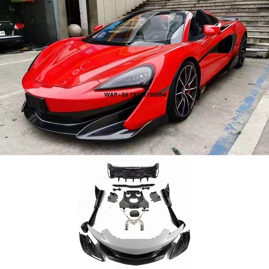 Half Carbon Fiber Bodykit for-McLaren 540C 570S 570GT Upgraded 600LT Style Front Bumpers Side Skirt Rear Diffuser-New Body Kit