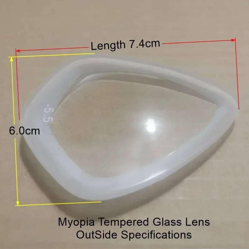 wholesale Tempered glass Lens Myopia  Lens for Diving M23-Camo diving mask