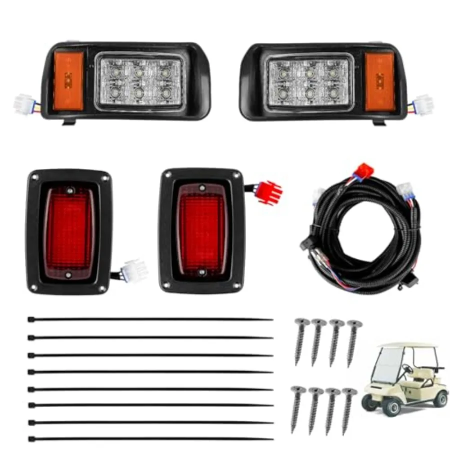 

Club Car DS LED Headlight and Tail Light Kit for Factory Style Club Car DS 1993-Up Golf Cart 12V Headlight Tail Light Assembly