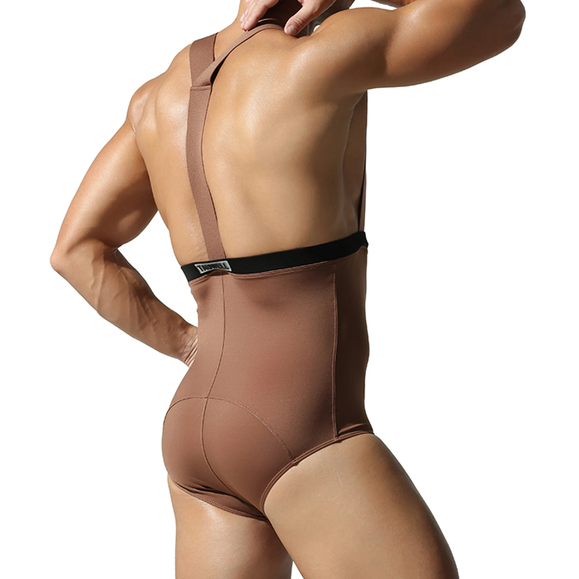 

Мужские эластичные комбинезоны-боди без рукавов, облегающие, с открытой спиной, для борьбы, сексуальное нижнее белье