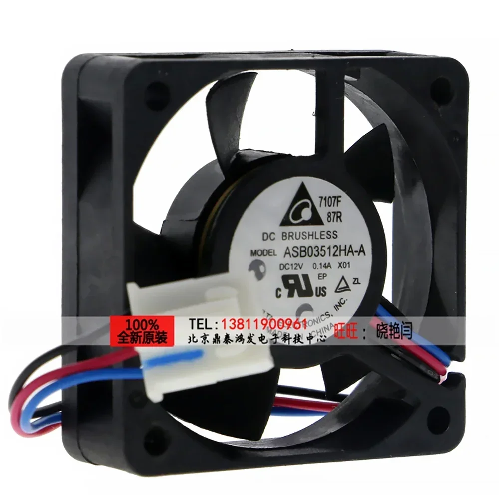 + جديد لدلتا 3510 3 سنتيمتر DC12V 0.14a ASB03512HA وحدة المعالجة المركزية برودة مروحة التبريد 35*35*10mm2-حزمة