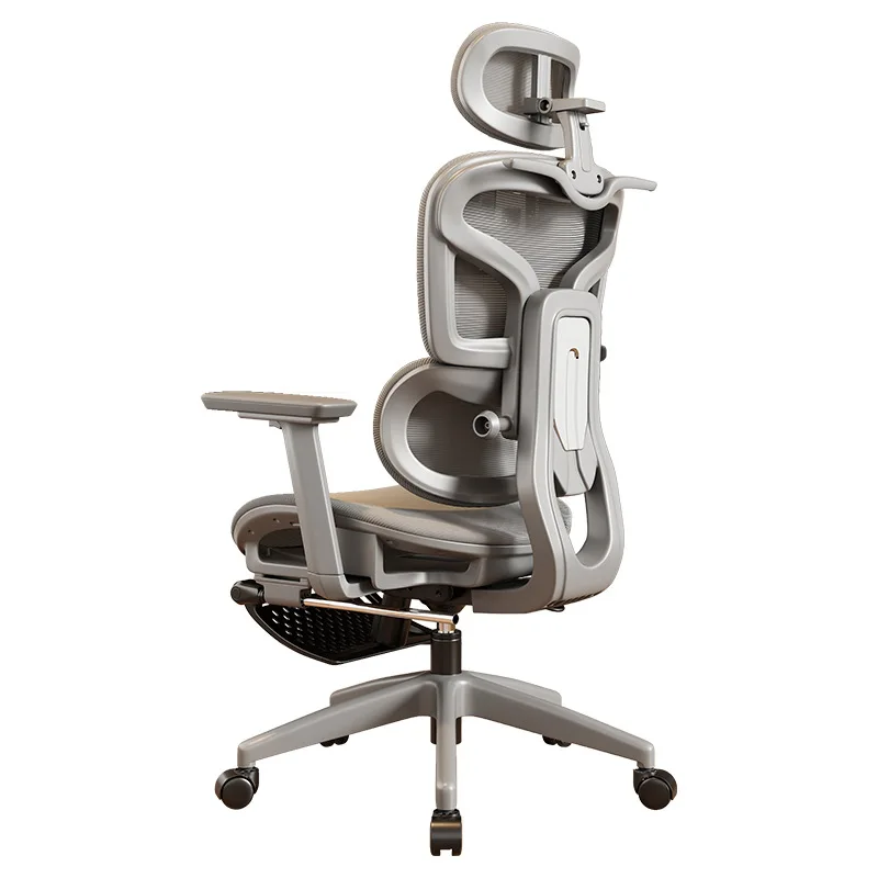 Hot Sale Modern Style Adjustable Ergonomic Mesh Office Chair with Footrest Swivel Feature Fabric