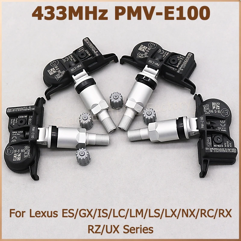 

433MHz PMV-E100 PMVE100 TPMS Sensor For Lexus ES GX IS LC LM LS LX NX RC RX RZ UX Series Wheel Tire Pressure Monitoring System