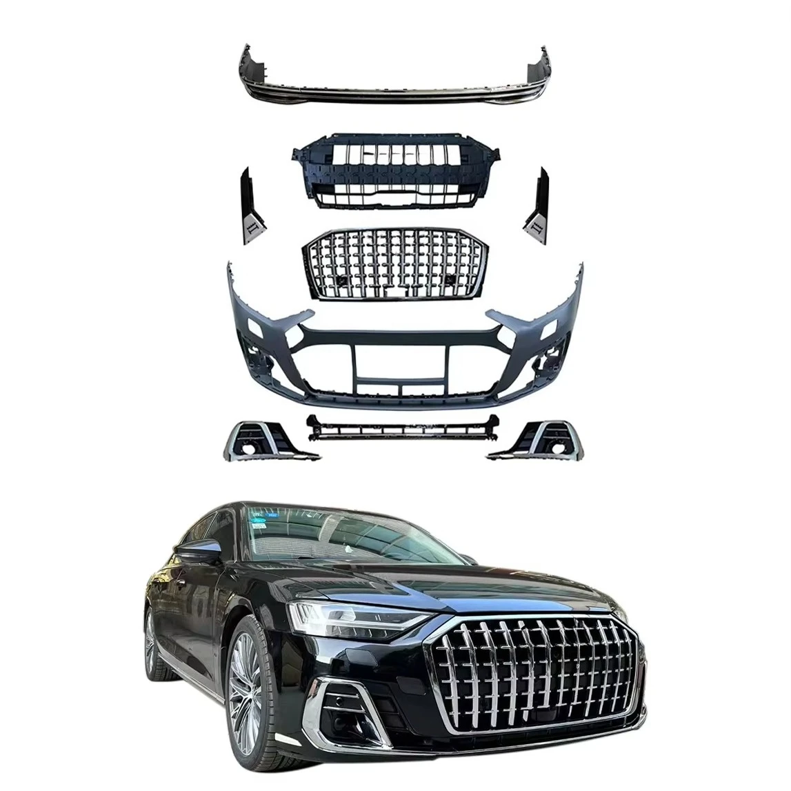 

STLF New Design PP ABS Plastic Material Body Kit for Audis A8 D5 2018 2019 2020 2021 2022 Upgrade to 2023 2024 2015 D5PA Horch