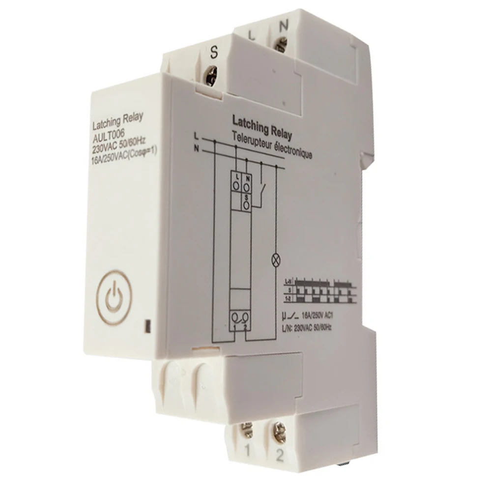 AUL006 Cyclic Timing Relay 220V AC Input 20A Switching Current DIN Rail Mounted Pulse Timer with Power-On Delay Capability