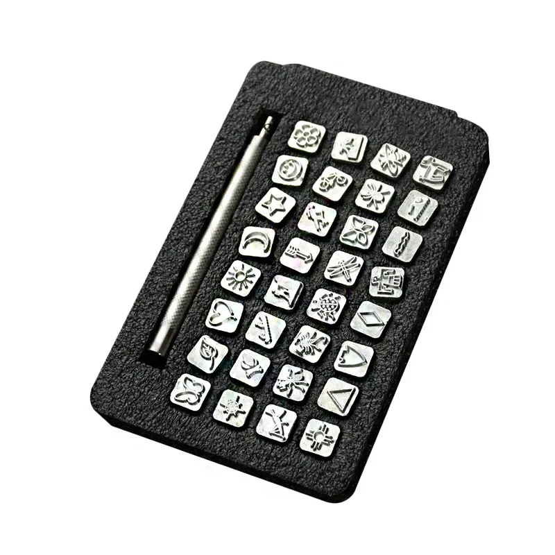 Leder-Prägewerkzeug-Set: Sternzeichen- und Tang-Grasmuster für handgefertigte DIY-Ledergravuren – Detail 10