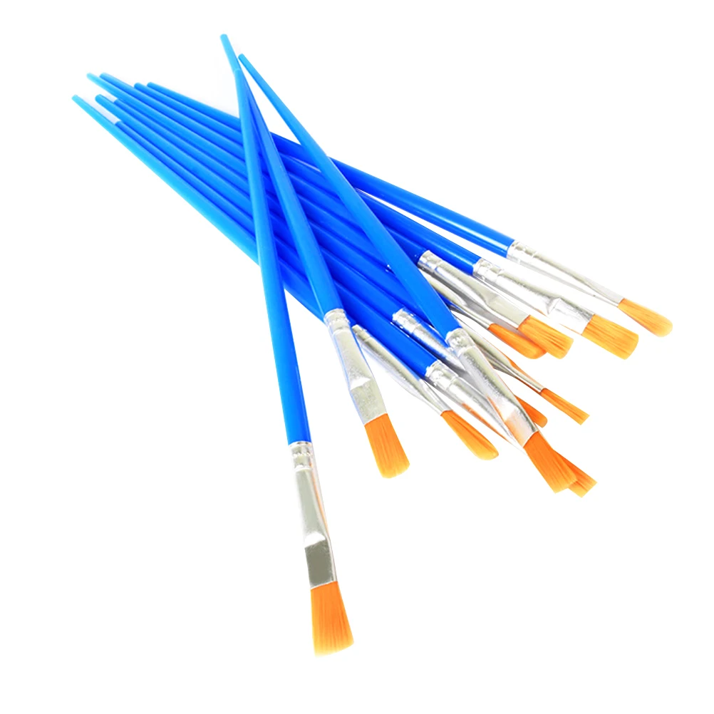 

48Pcs Nylon Wool Paint Wood Handle Oil Painting Brush Gouache Acrylic Oil Painting Brush for Students Artists Use