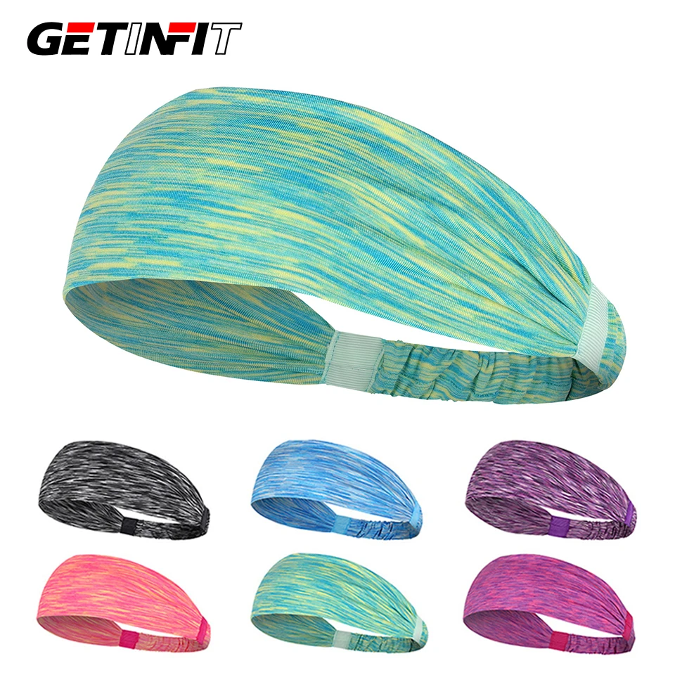 

GETINFIT 1Pcs 1Pcs Sport Headband Outdoor Workout Running Fitness Yoga Breathable Sweat Absorbent Hair Band Colorful Head Wrap