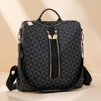 1 piece women's student PU personality leisure versatile large capacity diamond grid color matching handbag single shoulder back