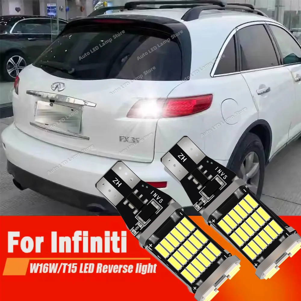 

Canbus T15 W16W лампы заднего хода светодиодная лампа 6000K для Infiniti FX35 FX45 2003 2004 2005 2006 2007 2008