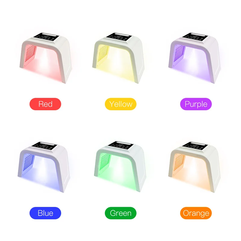 LED Face Mask Tool 7In1 Color Face SPA Cold Spray Multiple Colors PDT Face Lift Spectrometer Skin Rejuvenation Anti Acne Therapy