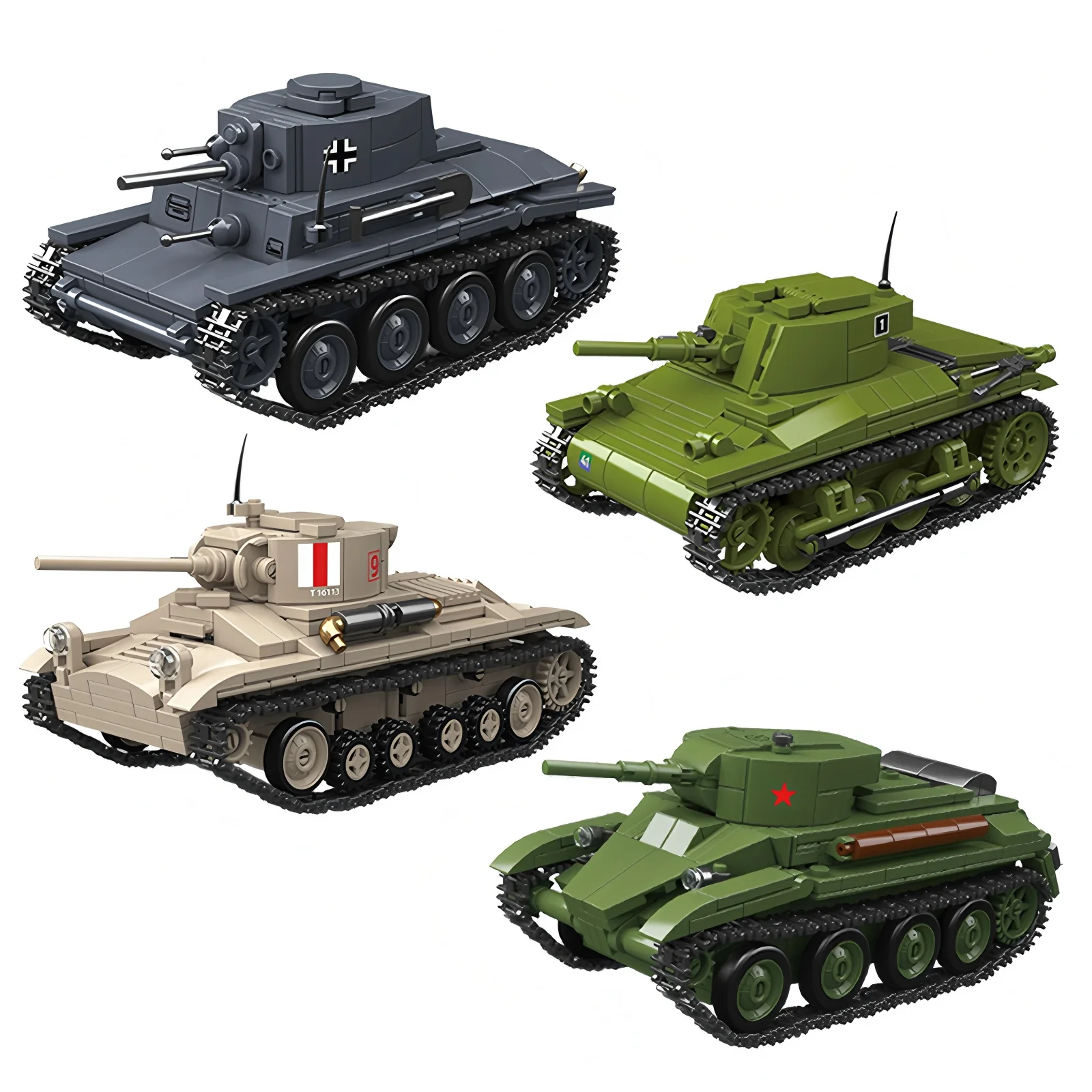 

Ww2 немецкий световой танк PZ.KPFW.38(T)A военная серия WW2 танк строительные блоки кирпичи модель набор игрушки для детей подарки