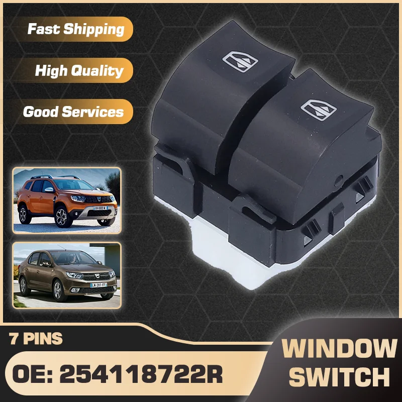 

Master Power Window Switch Control Button 254118722R For Dacia Duster Dacia Logan Renault Symbol Renault Logan 2012-2021 7 Pins