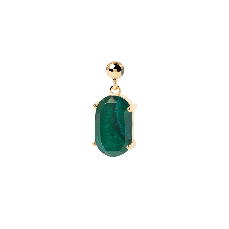 

Spain PD Green Crystal Dangle Woman Kids Fashion Make Up Accessories Keychain Women's Jewelry 925 Sterling Silver Charms