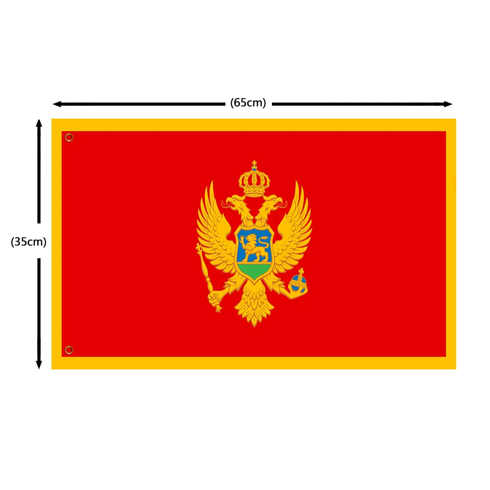 Flagicts 65*35cm 100% Polyester Montenegro Flags