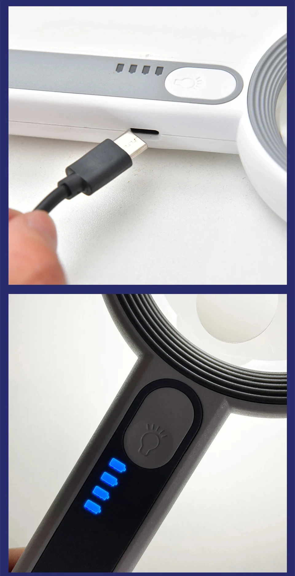 Wiederaufladbare Handlupe, 3 Beleuchtungsmodi, beleuchtete Lupe mit LED-Licht für Senioren, Lesereparatur – Detail 24