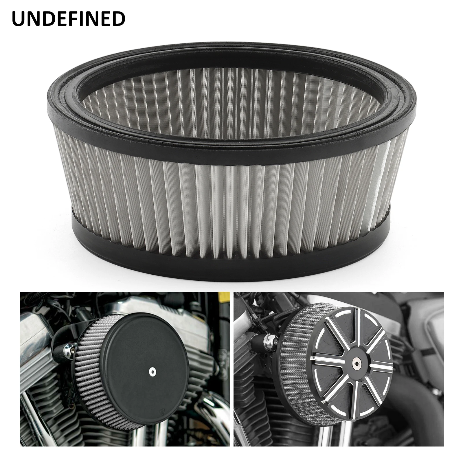 

Motorcycle Air Filter Intake Cleaner Stainless Steel Repalecment Element For Harley Touring Sportster 883 Dyna Softail Road King