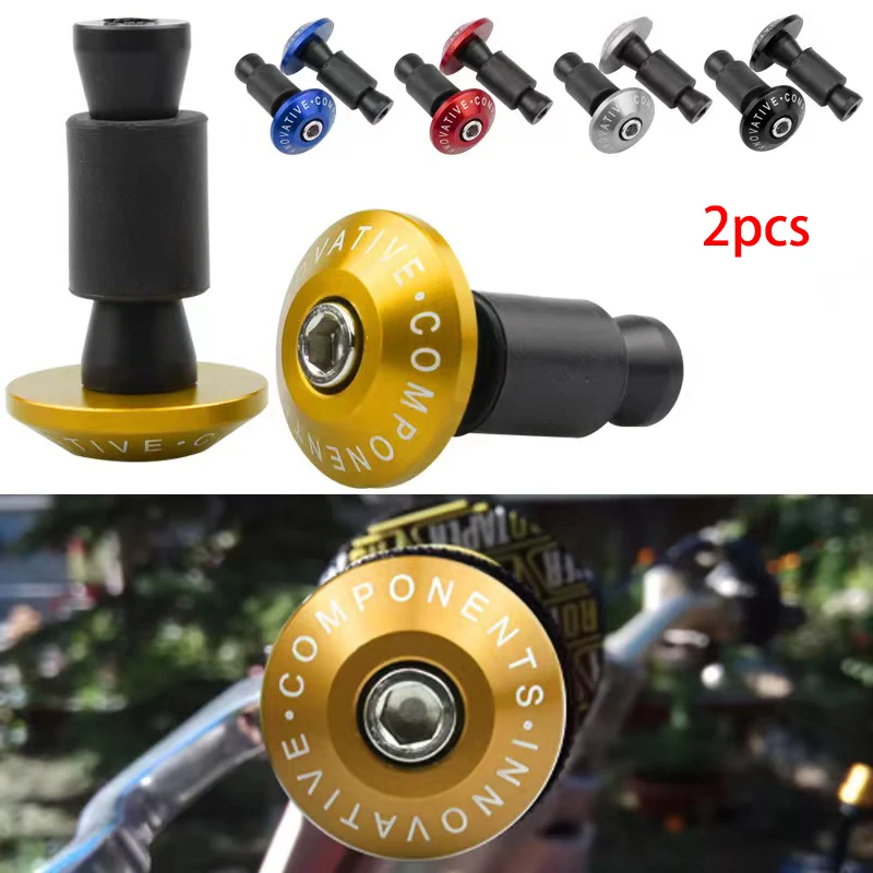 2Pcs Universal Motorcycle Handle Bar End Weight Handlebar Grips Cap Anti Vibration Plug