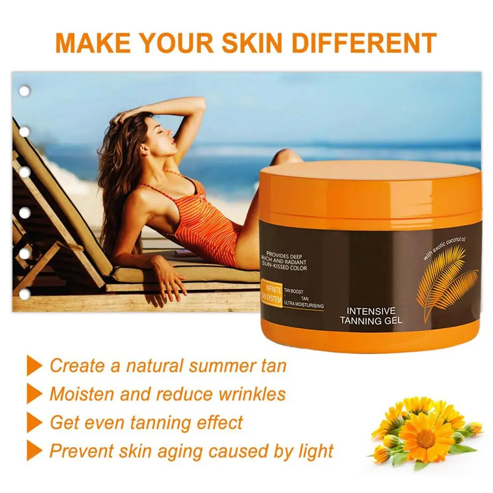 Tanning Oil Body Bronzer Summer Skin Self Tanning Cream For Natural Glow Body Bronzer Lotion Sexy Solarium Beach Oil - view 5