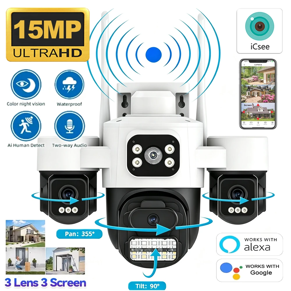 camera-ptz-icsee-15mp-a-3-objectifs-3-ecrans-wifi-exterieure-avec-suivi-automatique-Etanche-ip66-et-audio-bidirectionnel-surveillance-cctv