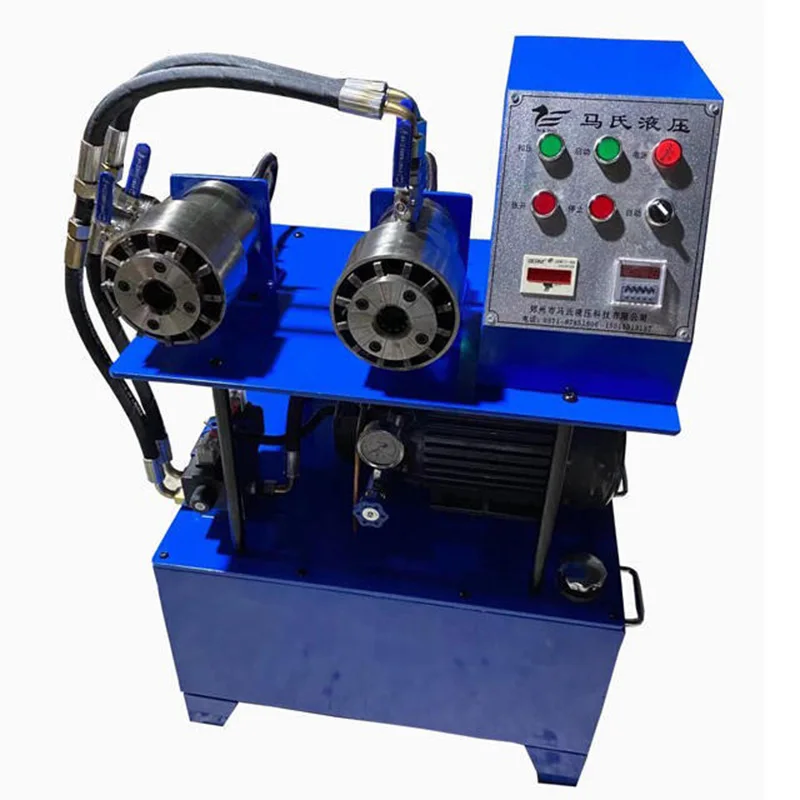 Double Head Pipe Crimping Machine High Pressure Press Pipe Locking Flexible