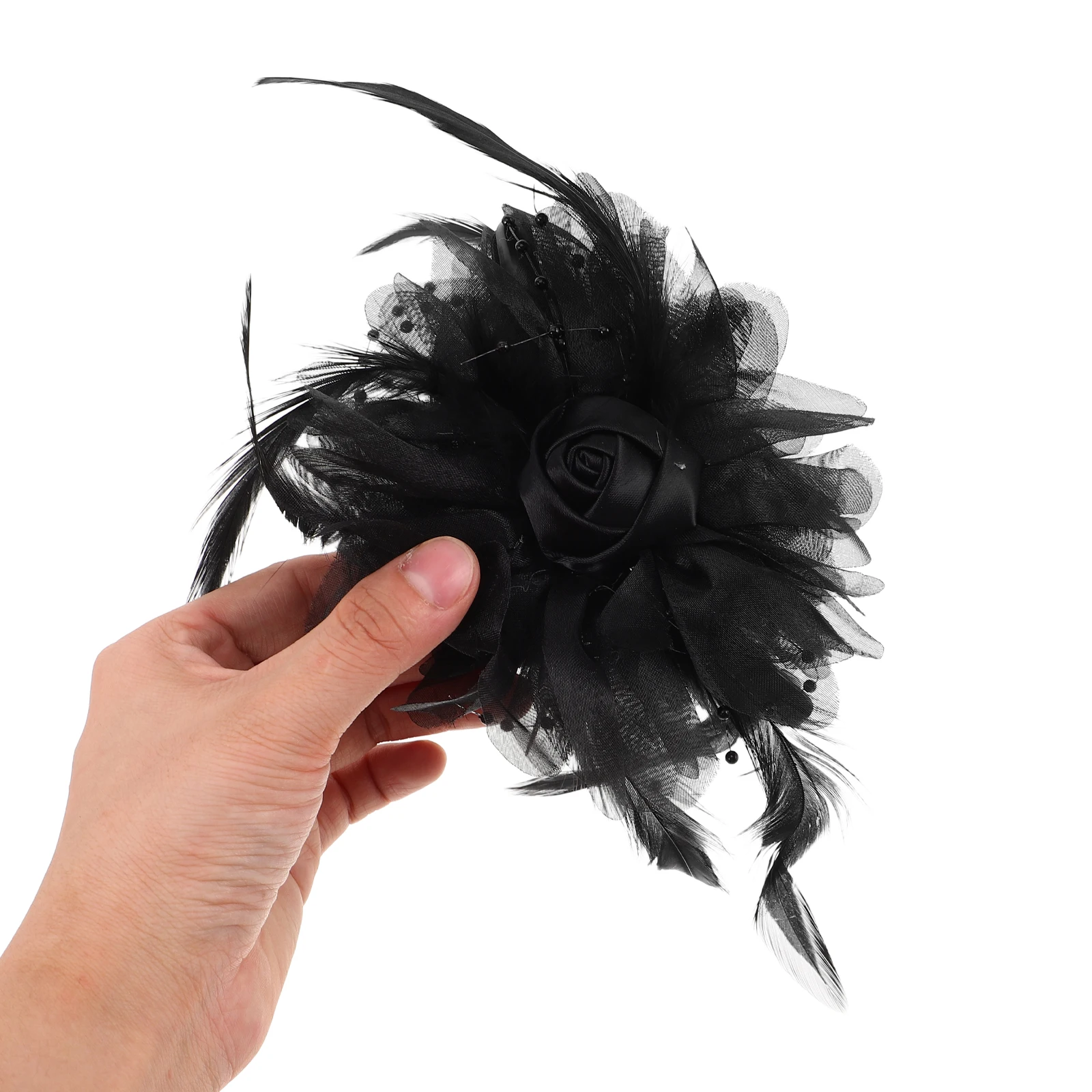 

Black Rose Claw Clip Bun Hairstyle Secure Grip Durable Women Hair Accessories Elegant Retro Shark Hairpins