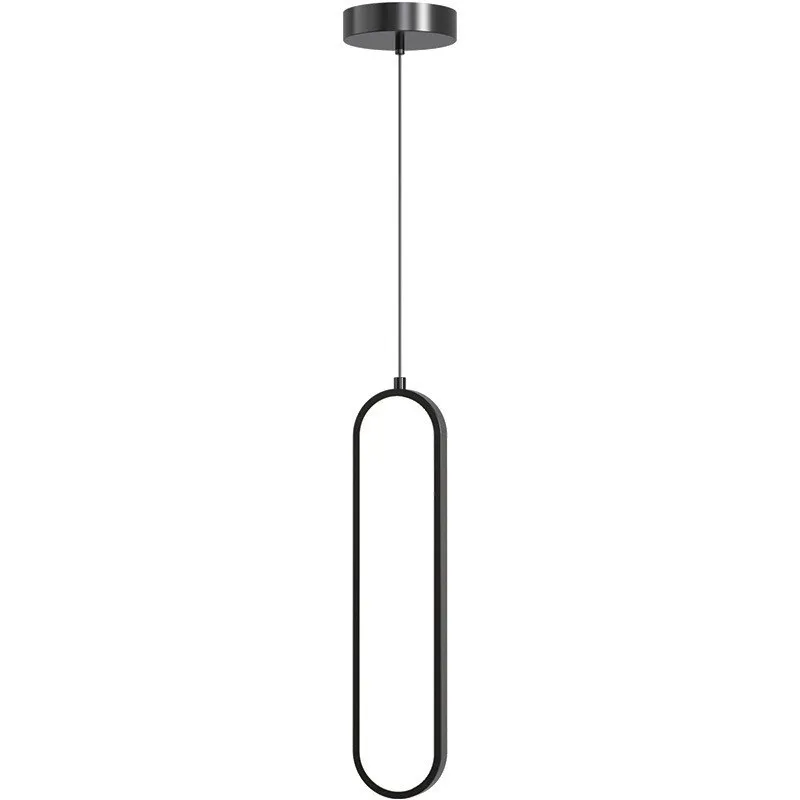 Nowoczesna minimalistyczna wisiorek LED żyrandol do sypialni restauracji salon złoty czarny lampy wiszące dekoracja Led Lustre — 2