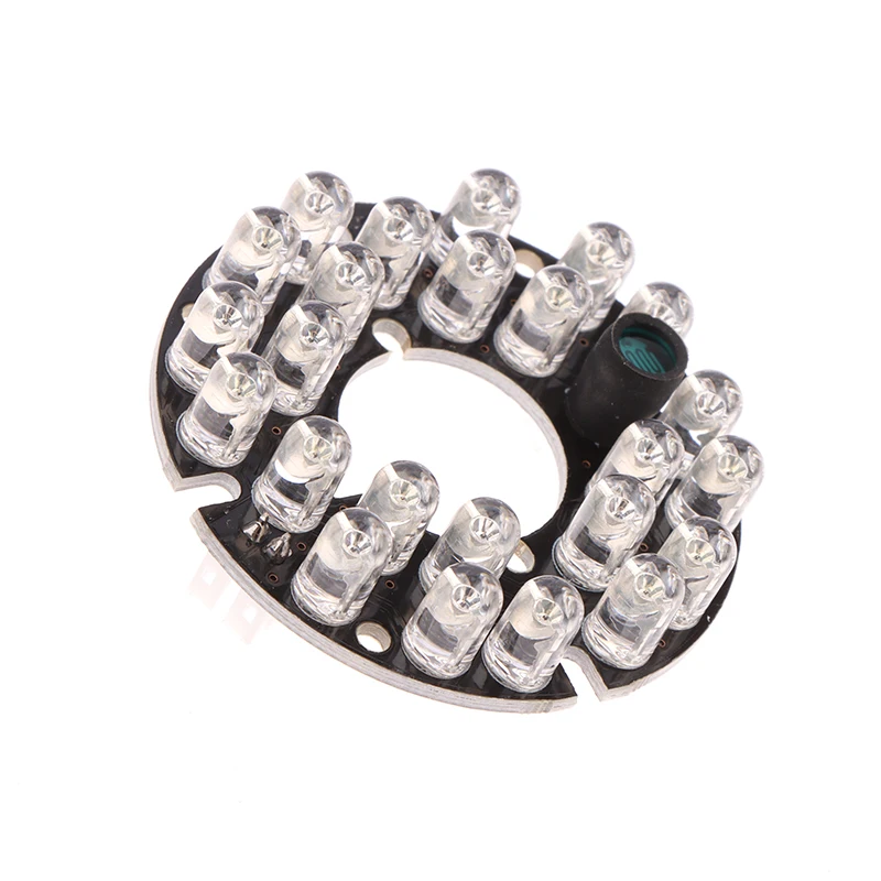 90 درجة كاميرا تلفزيونات الدوائر المغلقة الملحقات ضوء الأشعة تحت الحمراء 24 الحبوب الأشعة تحت الحمراء LED مجلس لكاميرا المراقبة للرؤية الليلية #5