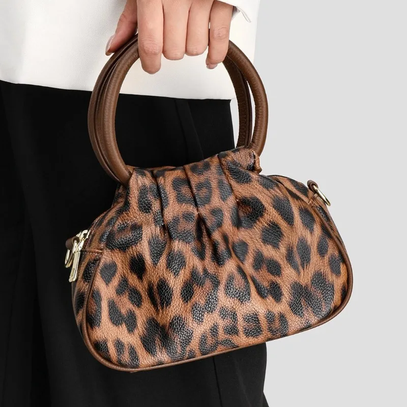 Retro Leopard Print Crossbody Bags for Woman Shoulder Bags Fashionable Purse and Handbags Designer Bag Women Bag  