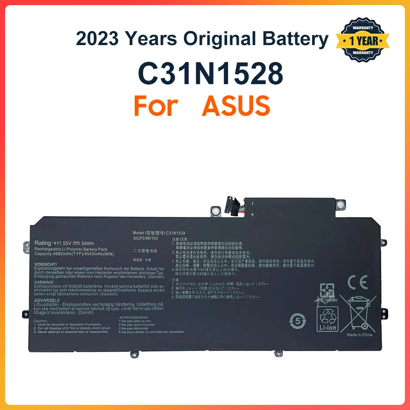 

C31N1528 Аккумулятор для ноутбука ASUS UX360 UX360C UX360CA Series 3ICP3/96/103 0B200-02080100 11,55 V 54WH