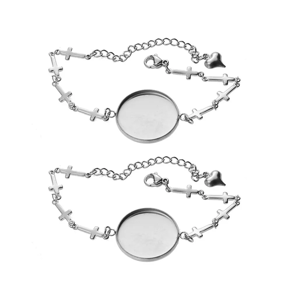 

5Pcs Cabochon Holder Bracelet Exquisite Craftsmanship Shiny Finish Metal Band for Party Travel Office Use