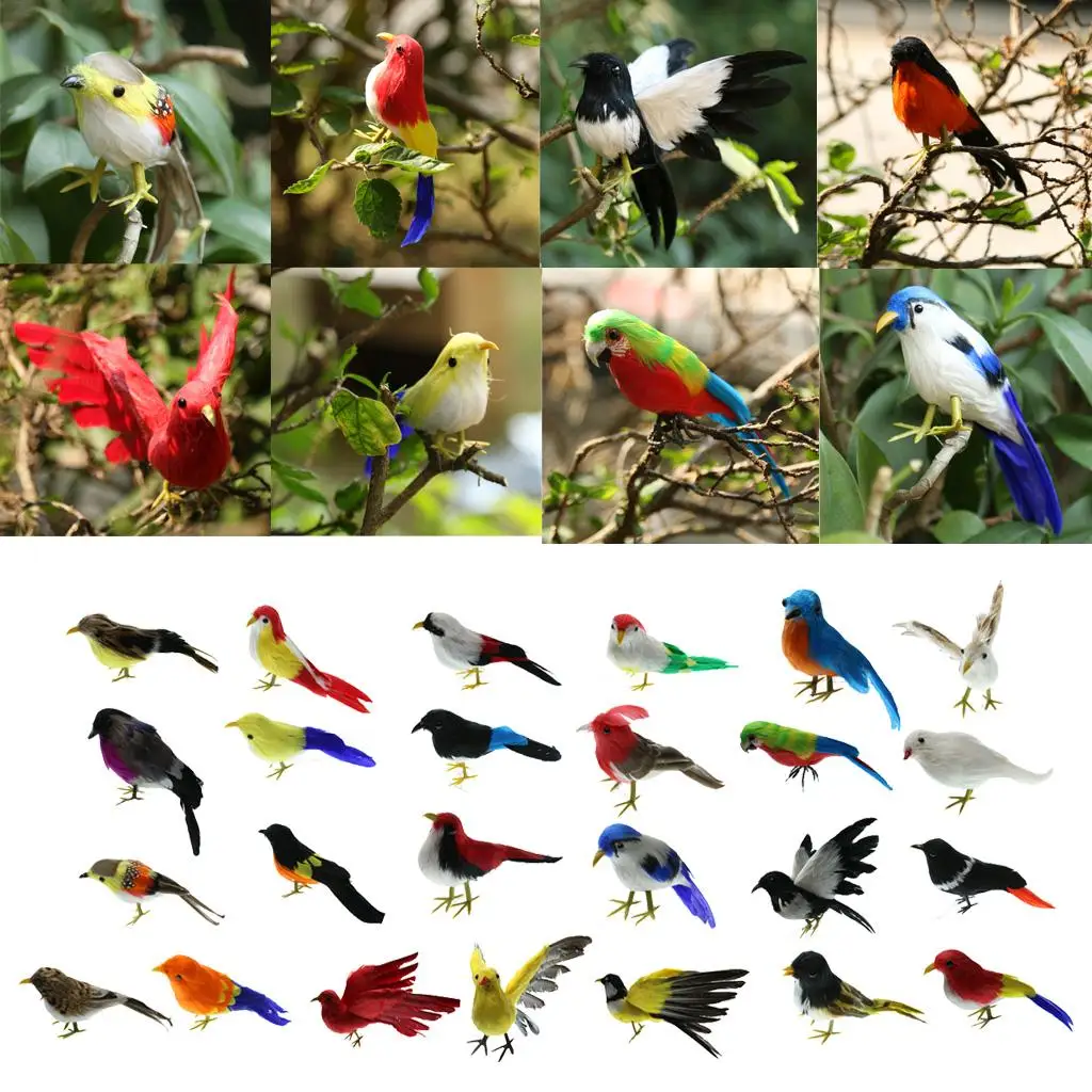 1 قطعة لطيف ريشة اصطناعية سبارو الطيور شجرة عيد الميلاد الديكور الحرفية #1