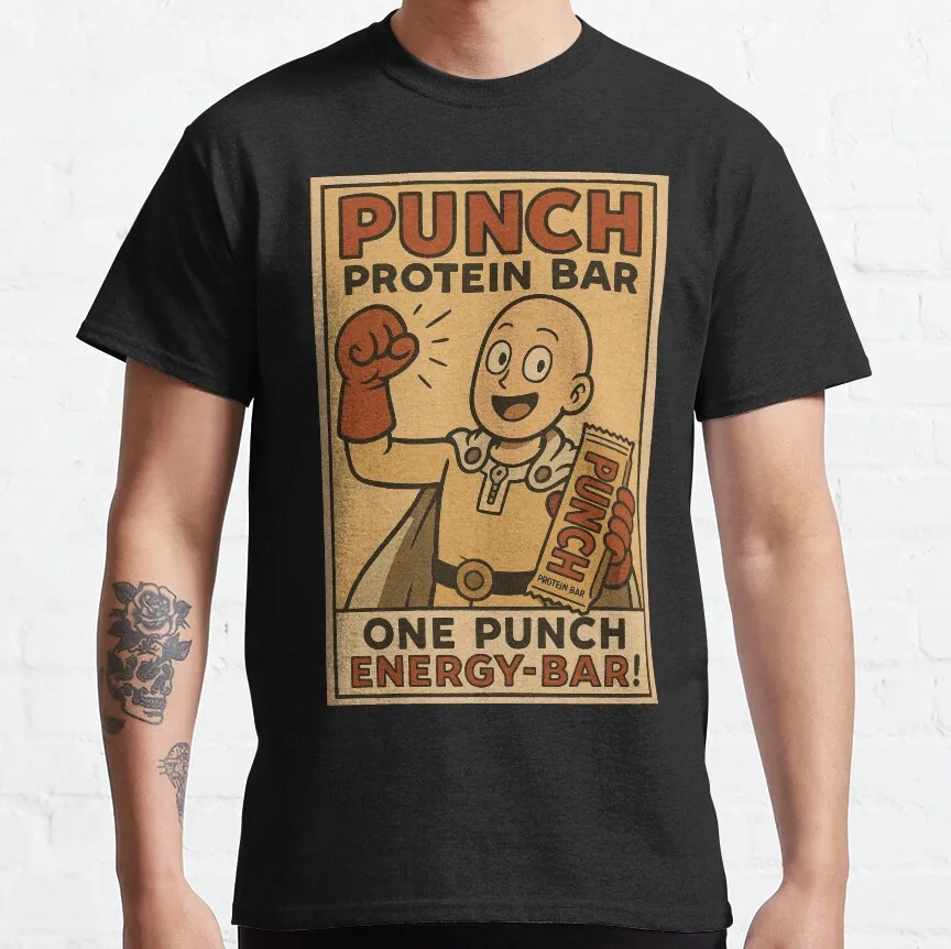 1930s retro ad A Hero For Fun Saitama Gift T-shirt for Anime lover 0529 One Punch Man Manga Print Graphic Clothes All Size Tops